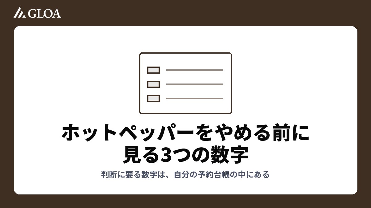 予約の記録の中に、判断に使う3つの数字が並んでいる図